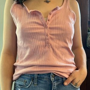 A New Day Coral Buttoned Tank Top size M (L)